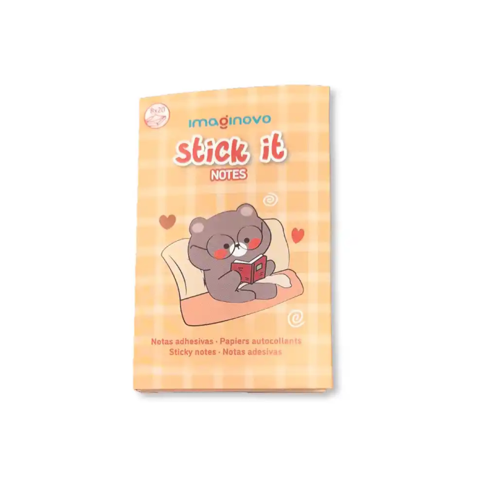 Imaginovo Stick It! Notebook Notas Adhesivas Osito Tamaños Surtidos 160 Unidades Diseño Fantasía 1