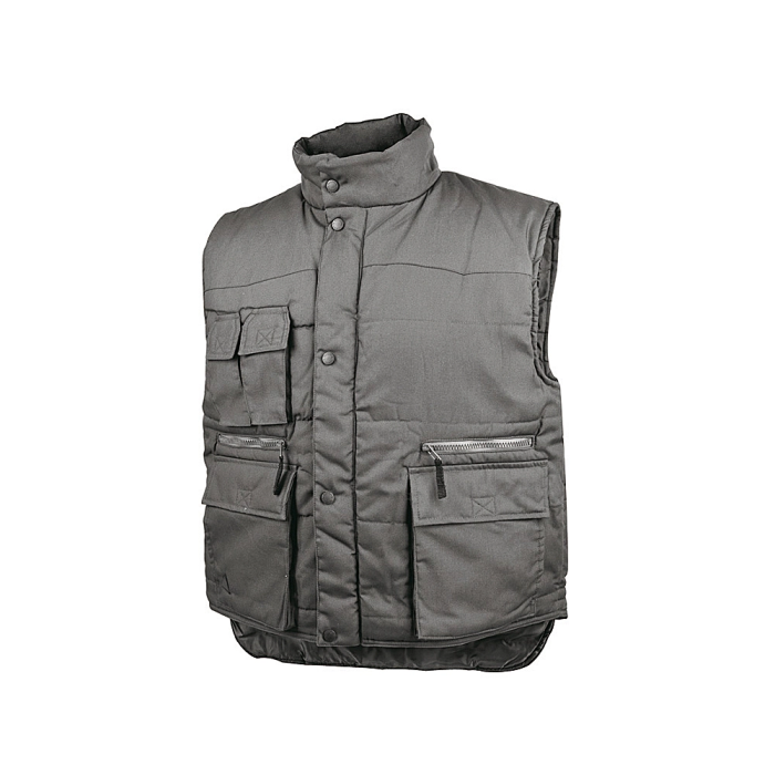 Deltaplus Chaleco Multibolsillos con Cremallera y Protege Riñones Gris Verde Talla XL 1 Deltaplus Chaleco Multibolsillos con Cremallera y Protege Riñones Gris Verde Talla XL 1