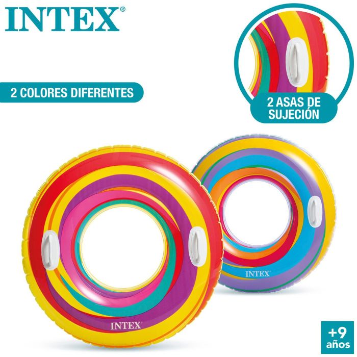 Flotador rueda de colores 91 cm con asas (+ 9 años) - modelos surtidos 1 Flotador rueda de colores 91 cm con asas (+ 9 años) - modelos surtidos 1
