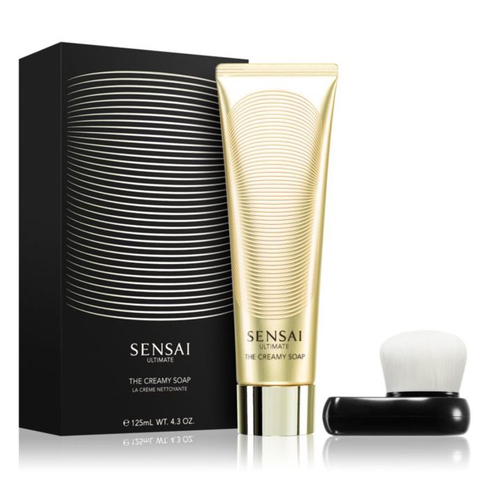 Sensai ULTIMATE the creamy soap Jabón cremoso 125 ml Limpiador facial que elimina impurezas, combate envejecimiento y aporta luminosidad