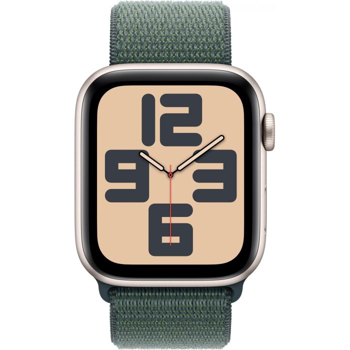 APPLE Watch SE GPS + Cellular 44mm Starlight Aluminium Case with Lake Green Sport Loop 1 APPLE Watch SE GPS + Cellular 44mm Starlight Aluminium Case with Lake Green Sport Loop 1