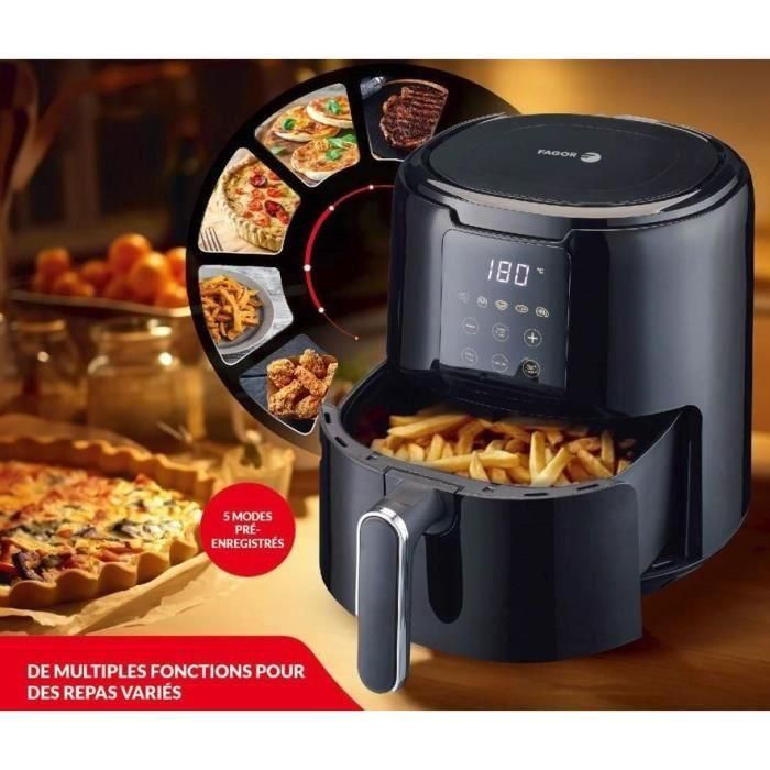 Freidora sin aceite - FAGOR - Airfryer FG4210 - 4,2 L - 1300 W - Pantalla táctil - 5 preajustes de cocción - Temporizador - Negra 3 Freidora sin aceite - FAGOR - Airfryer FG4210 - 4,2 L - 1300 W - Pantalla táctil - 5 preajustes de cocción - Temporizador - Negra 3