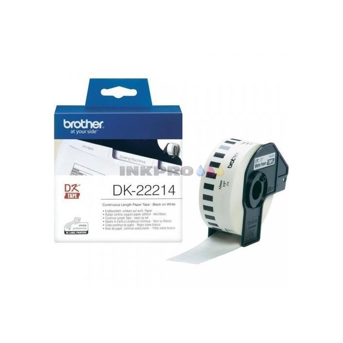 BROTHER Rollo de Papel Continuo Blanco de 12mm x 30,48m BROTHER Rollo de Papel Continuo Blanco de 12mm x 30,48m
