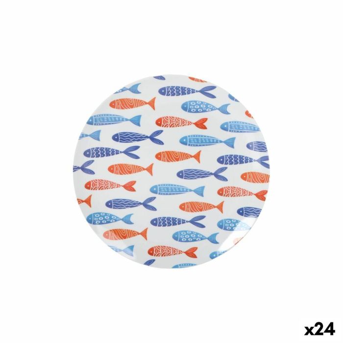 Plato Llano La Mediterránea Peces 25,5 cm (24 Unidades) Plato Llano La Mediterránea Peces 25,5 cm (24 Unidades)