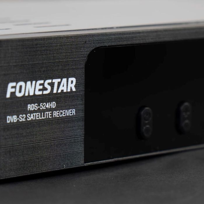 Fonestar Receptor Satélite HD DVB-S2 H.265 HEVC Sobremesa para TV con 2 Puertos USB y Salida HDMI 1080p 4