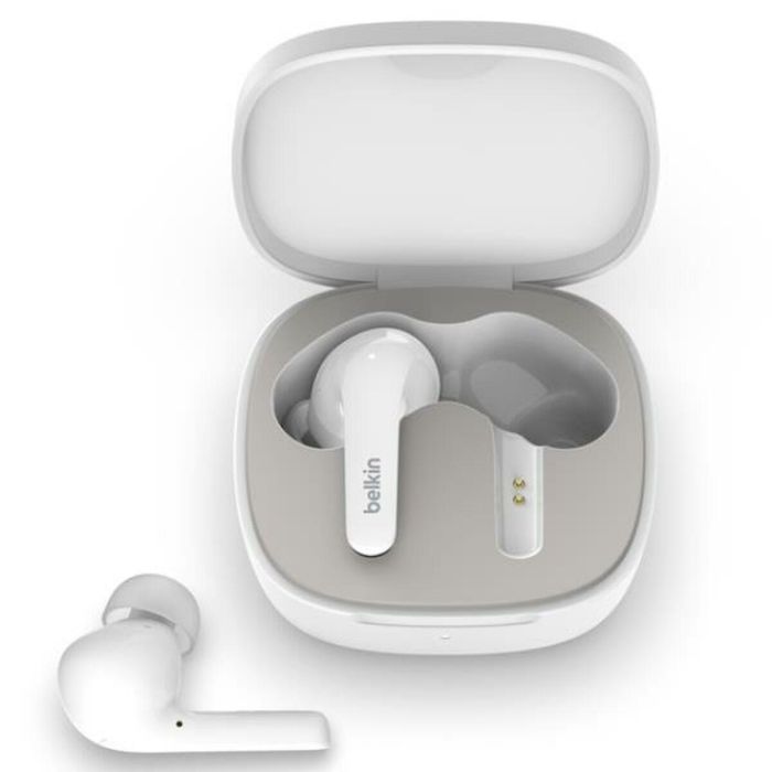 Belkin AUC006BTWH Auriculares Inalambricos Blancos con Cancelación de Ruido Activa Bluetooth 5.2