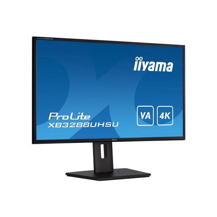 Iiyama Monitor ProLite XB3288UHSU-B5 32" UHD 4K, Panel VA, 60Hz, 3ms, HDMI, DisplayPort, USB, Altura Ajustable, Giratorio 2