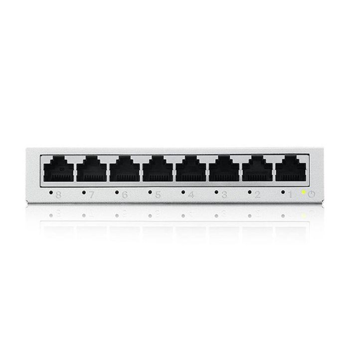 Zyxel GS-108BV5-EU0101F Switch de Red 8 Puertos Gigabit Ethernet (GbE) Mini Desktop, 16 Gbps, Eficiente Energéticamente 1 Zyxel GS-108BV5-EU0101F Switch de Red 8 Puertos Gigabit Ethernet (GbE) Mini Desktop, 16 Gbps, Eficiente Energéticamente 1