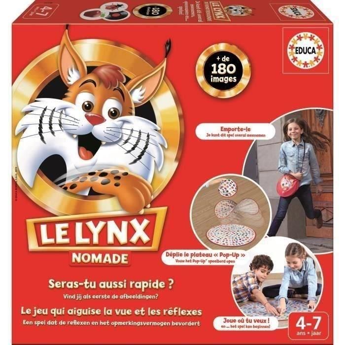 Educa The Lynx Nomad: Juego de Mesa Educativo POP-UP, Montaje 1s, Portátil con Bolsa de Transporte para Niños +4 años Educa The Lynx Nomad: Juego de Mesa Educativo POP-UP, Montaje 1s, Portátil con Bolsa de Transporte para Niños +4 años