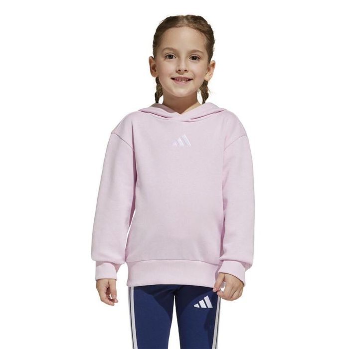 Sudadera con Capucha Niña Adidas LK SL FL HD Rosa 5 Sudadera con Capucha Niña Adidas LK SL FL HD Rosa 5