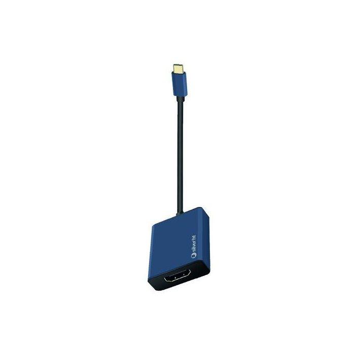 Silver ht Adaptador USB Tipo C a HDMI 4K 60Hz, Aluminio y ABS, Navy Blue, Compatible con Windows, Apple, Android y DeX