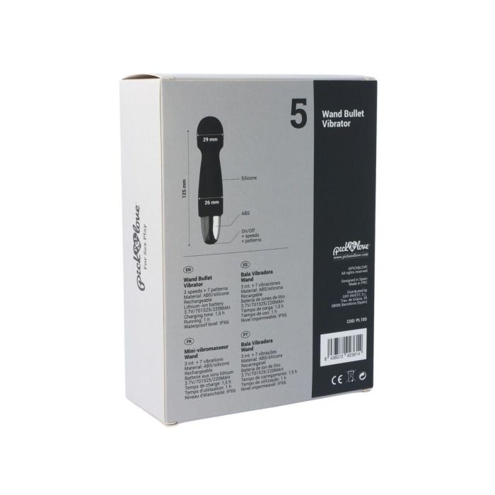 Bala Vibradora Pick&Love Nº 5 Negro 1 Bala Vibradora Pick&Love Nº 5 Negro 1