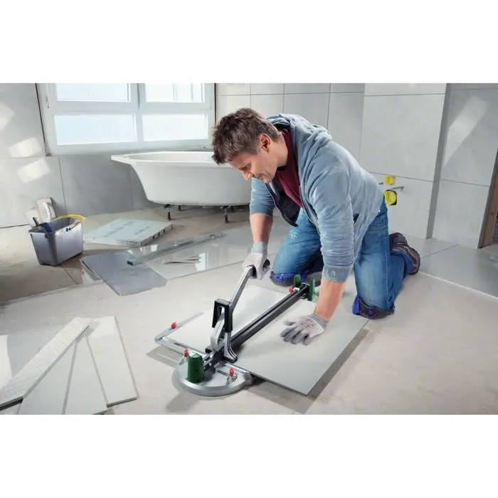 Bosch PTC 640 Cortadora manual de azulejos, capacidad de corte 64 cm recto, 45 cm 45°, rueda titanio 20 mm 2