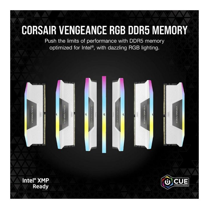 Corsair CMH64GX5M2B6400C32W - Kit 64GB (2x32GB) DDR5 6400MHz CL32 Vengeance RGB para PC