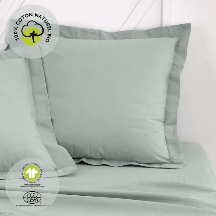 Today TOD3574643510570 Funda de almohada de algodón orgánico Celadón 63x63+5cm Today TOD3574643510570 Funda de almohada de algodón orgánico Celadón 63x63+5cm