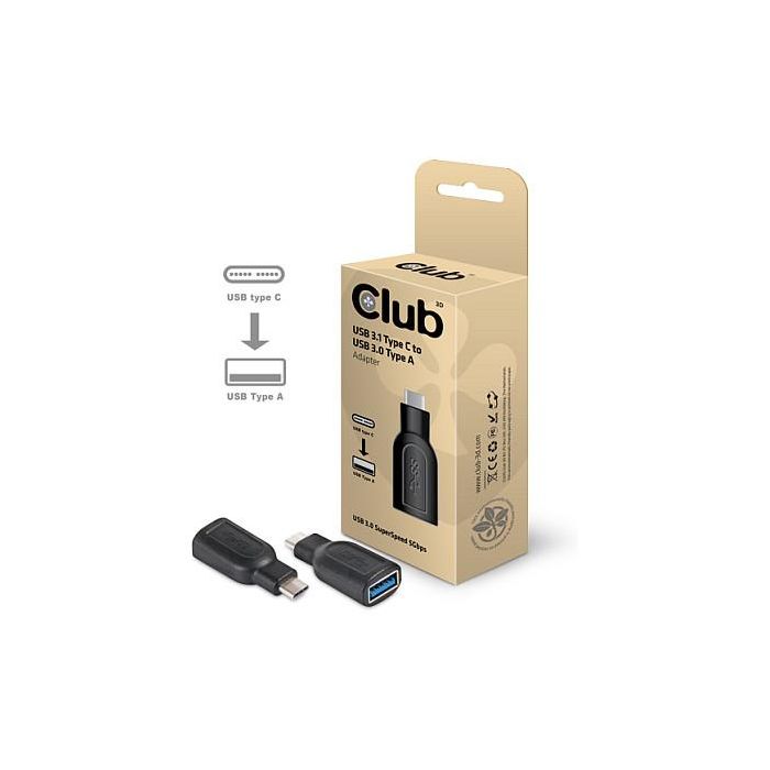 Club 3D Adaptador USB 3.1 Tipo C a USB 3.0 Tipo A St/Bu Negro 5 Gbit/s 3 Club 3D Adaptador USB 3.1 Tipo C a USB 3.0 Tipo A St/Bu Negro 5 Gbit/s 3