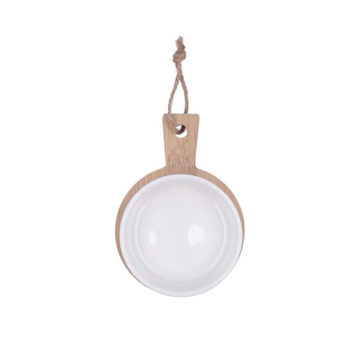 Tabla Aperitivo Bambú Cerámica Tapas Quid 14x10x4,6 cm 1