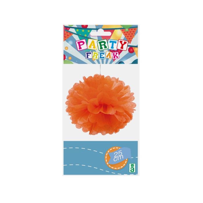 Pompom 25 cm Naranja 1