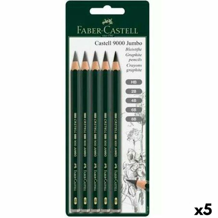 Set de Lápices Faber-Castell Hexagonal 2B 4B 6B 8B (5 Unidades) Set de Lápices Faber-Castell Hexagonal 2B 4B 6B 8B (5 Unidades)