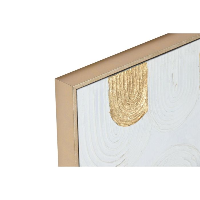 Cuadro Moderno DKD Home Decor Blanco Dorado 4 x 42 x 42 cm (2 Unidades) 3