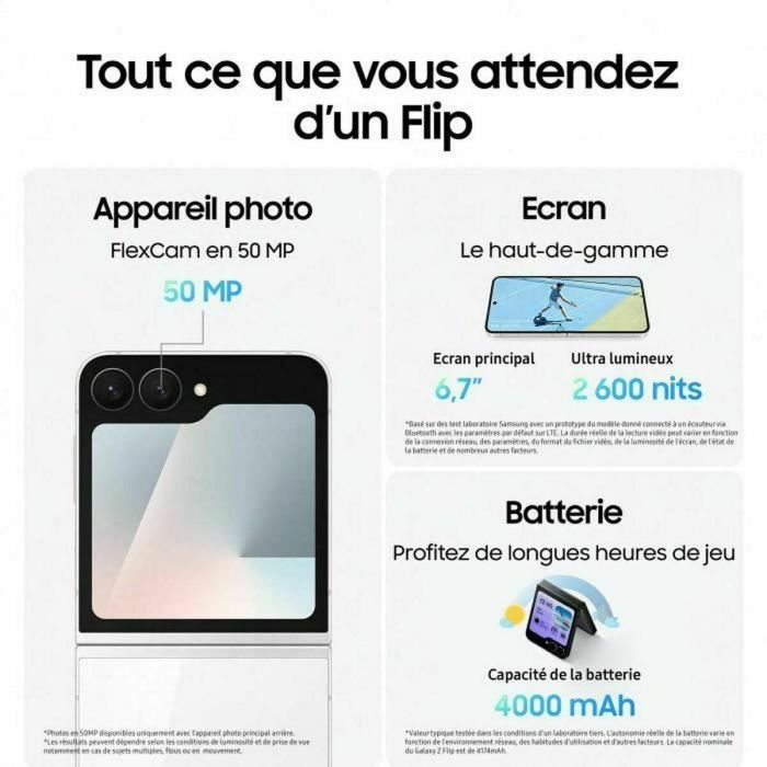Smartphone Samsung F761 8-128 BK V2 Octa Core 8 GB RAM 128 GB Negro 6,7" 8 Smartphone Samsung F761 8-128 BK V2 Octa Core 8 GB RAM 128 GB Negro 6,7" 8