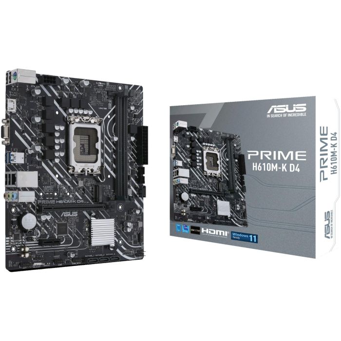 ASUS 1700 PRIME H610M-K D4 Placa Base Intel H610 LGA 1700 DDR4 Micro ATX para PC