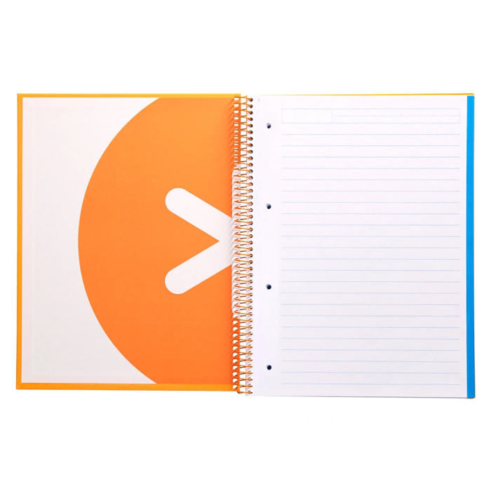 Antartik Cuaderno espiral micro A4 120 hojas 90 gr tapa forrada color mostaza 6