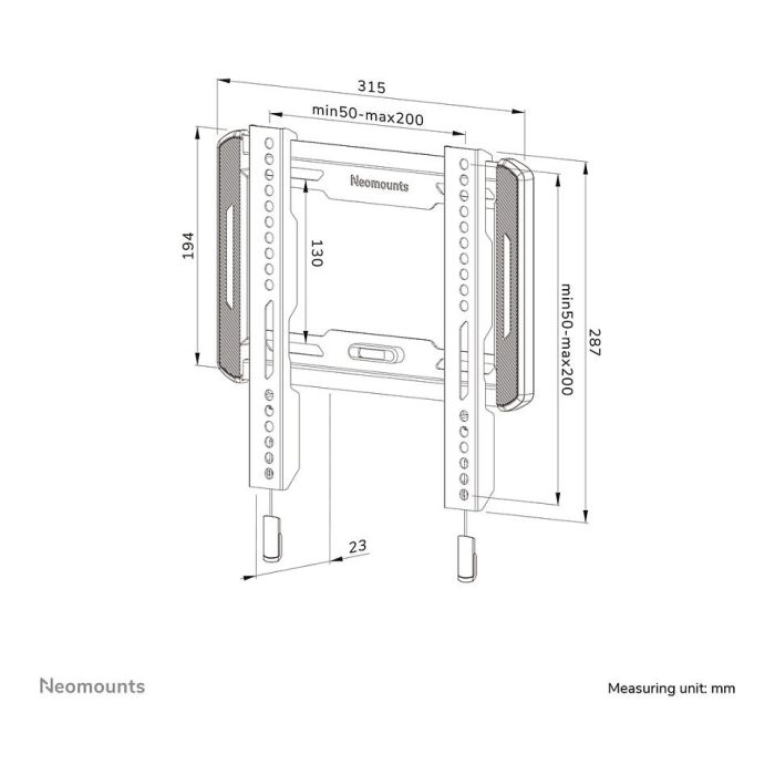 Neomounts WL30-550BL12 Soporte de Pantalla Plano a Pared, 24-65", Max 40 kg, VESA 50x50-200x200, Fácil Instalación - Negro 6