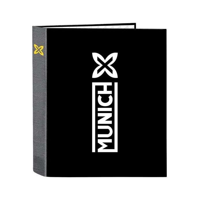Carpeta de anillas Munich Topo Negro A4 27 x 33 x 6 cm 0 Carpeta de anillas Munich Topo Negro A4 27 x 33 x 6 cm 0