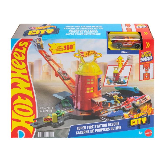 Hot Wheels Estación De Bomberos JHL95 Juego de Coches de Juguete con Camión a Escala 1:64, Accesorios y Acciones Divertidas, +4 Años 5