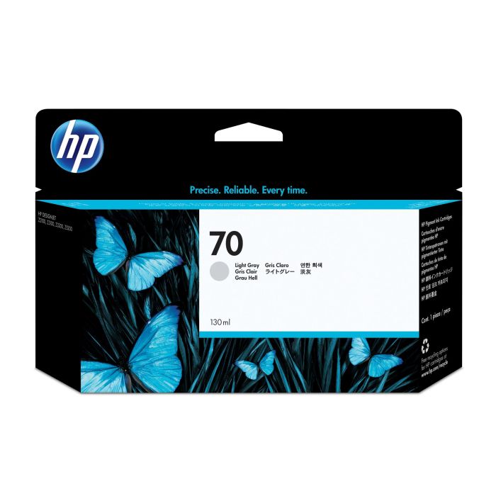 HP DesignJet 70 Cartucho de tinta gris claro de 130 ml para impresoras Z2100, Z3100, Z3200 Photo, Z5200 PostScript