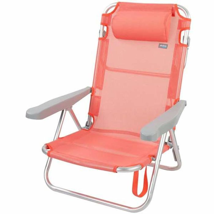 Silla playa plegable aluminio 5 posiciones flamingo 48x46x84 cm con cojin y asa. 7 Silla playa plegable aluminio 5 posiciones flamingo 48x46x84 cm con cojin y asa. 7