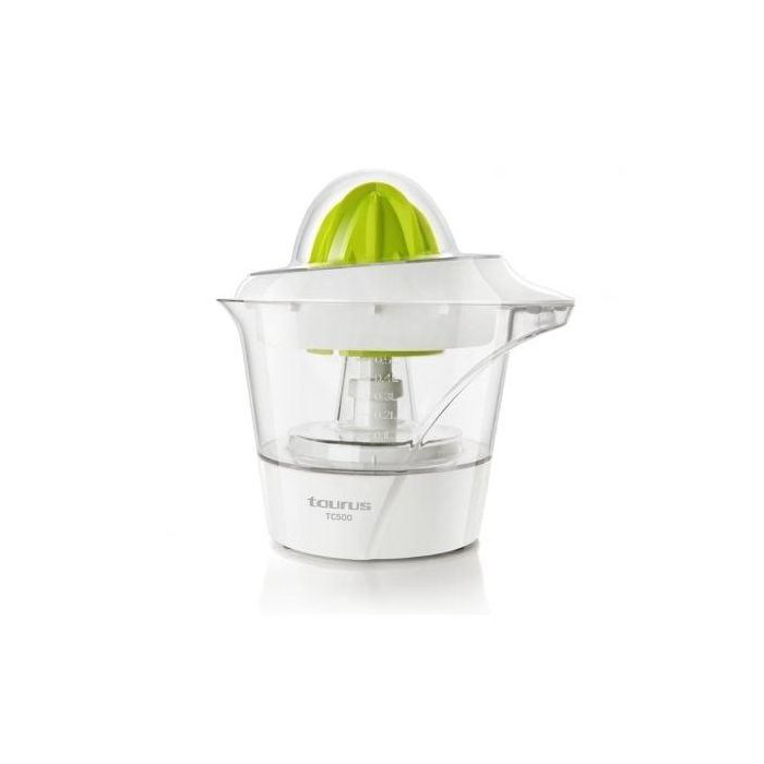 EXPRIMIDOR TAURUS TC 500 - 40W - 2 CONOS EXPRIMIDORES - DEPOSITO 0.5L - GIRO EN AMBOS SENTIDOS - DESMONTABLE EXPRIMIDOR TAURUS TC 500 - 40W - 2 CONOS EXPRIMIDORES - DEPOSITO 0.5L - GIRO EN AMBOS SENTIDOS - DESMONTABLE