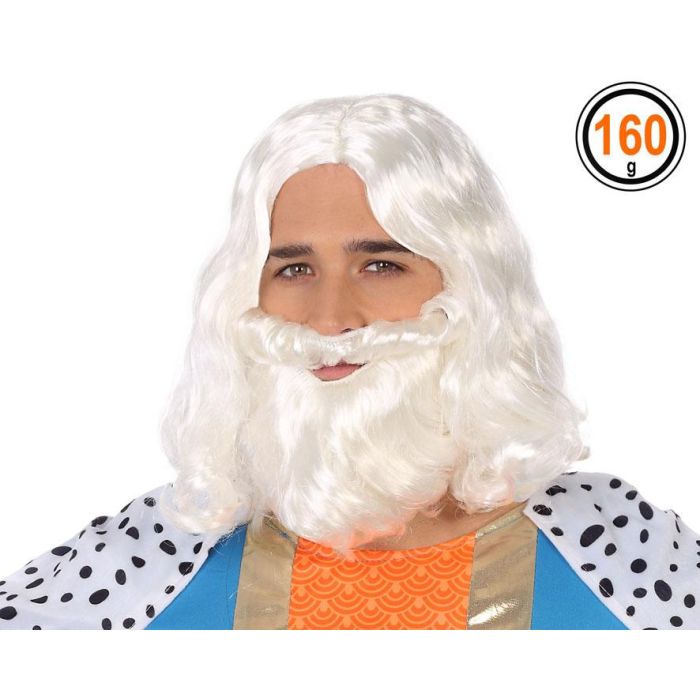 Peluca con barba C/P. PELUCA REY MAGO BLANCO 39891 Rey Mago Blanco Peluca con barba C/P. PELUCA REY MAGO BLANCO 39891 Rey Mago Blanco