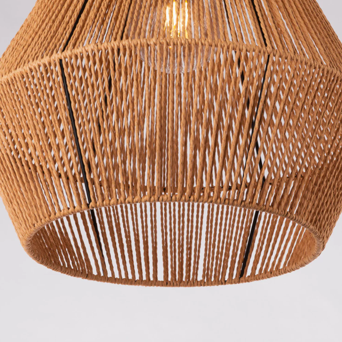 Lampara Colgante Buenavista Cuerda Natural Estilo Rústico SKD-P80053 E27