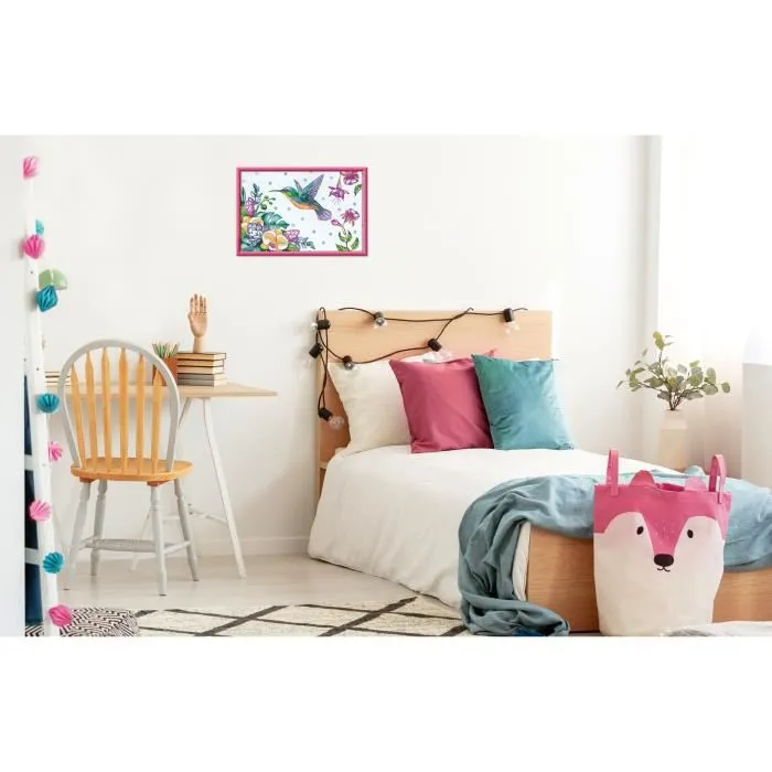 Ravensburger Kit Pintura por Números Colibrí y Flores Exóticas 25851 para Niños a Partir de 7 Años 31 x 21 cm Ravensburger Kit Pintura por Números Colibrí y Flores Exóticas 25851 para Niños a Partir de 7 Años 31 x 21 cm