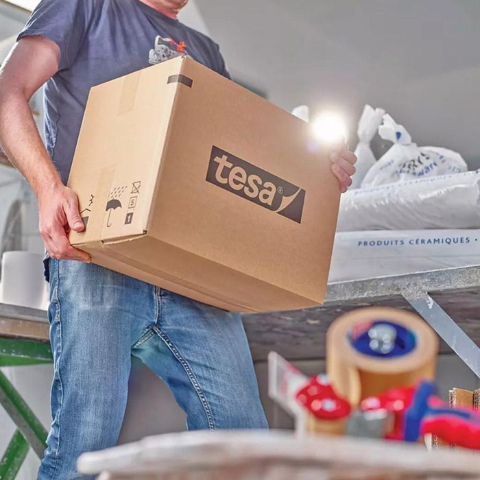 Tesa Cinta Papel con Filamentos Marrón Reforzado Fibra Vidrio 50mm x 25m 60013-00000-00 1