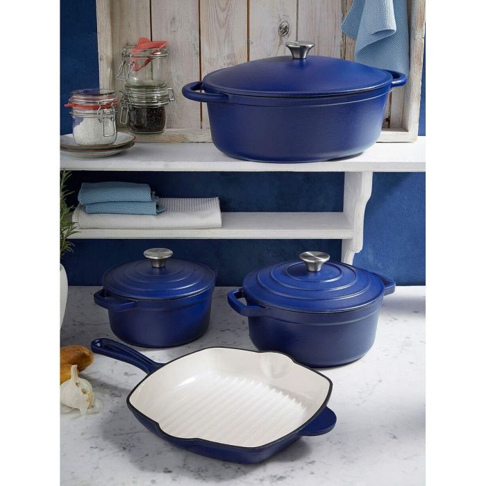 GSW - Blue Magic - Olla - Ø 24 cm - Hierro fundido - Azul - Todas las fuentes de calor, incluida la inducción 1 GSW - Blue Magic - Olla - Ø 24 cm - Hierro fundido - Azul - Todas las fuentes de calor, incluida la inducción 1