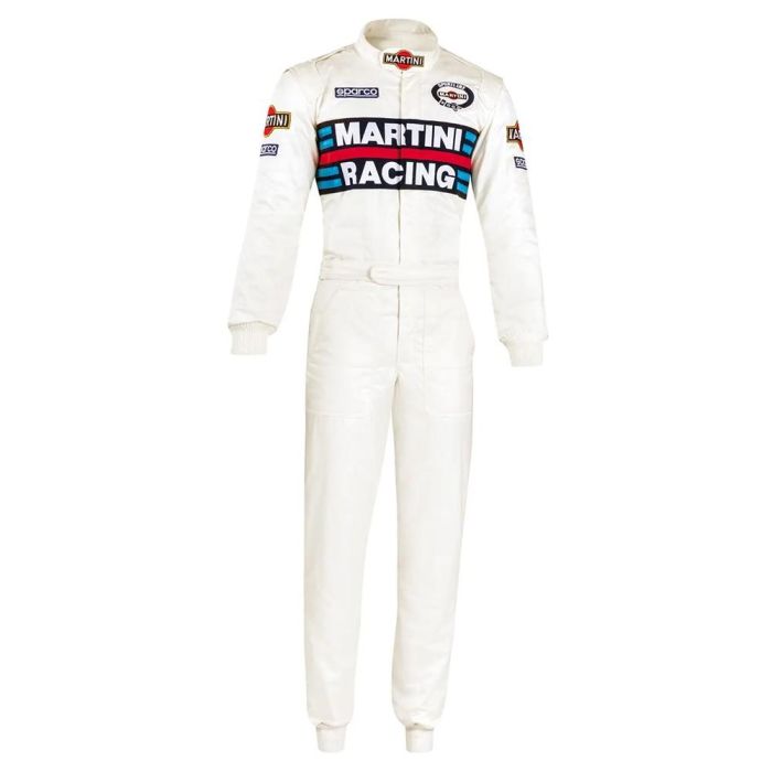 Sparco S001144MR66BI Traje de Competición Martini Blanco Edición Especial Estilo Retro FIA 8856-2018 Nomex 2 Capas Talla 66 Sparco S001144MR66BI Traje de Competición Martini Blanco Edición Especial Estilo Retro FIA 8856-2018 Nomex 2 Capas Talla 66