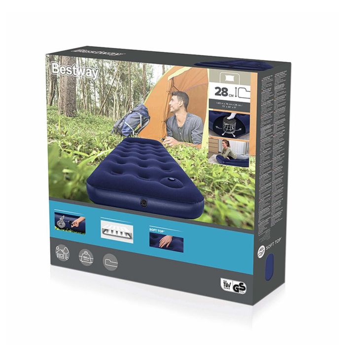 Bestway Colchon Individual Junior con Hinchador de Pie 185x76x28 cm Hinchable y Camping 67223 2