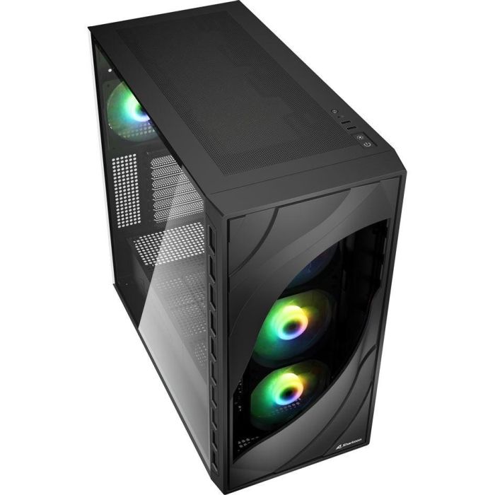 Sharkoon Rebel C80G RGB Caja de PC ATX Midi Tower Negra con Iluminación RGB para Gaming 2