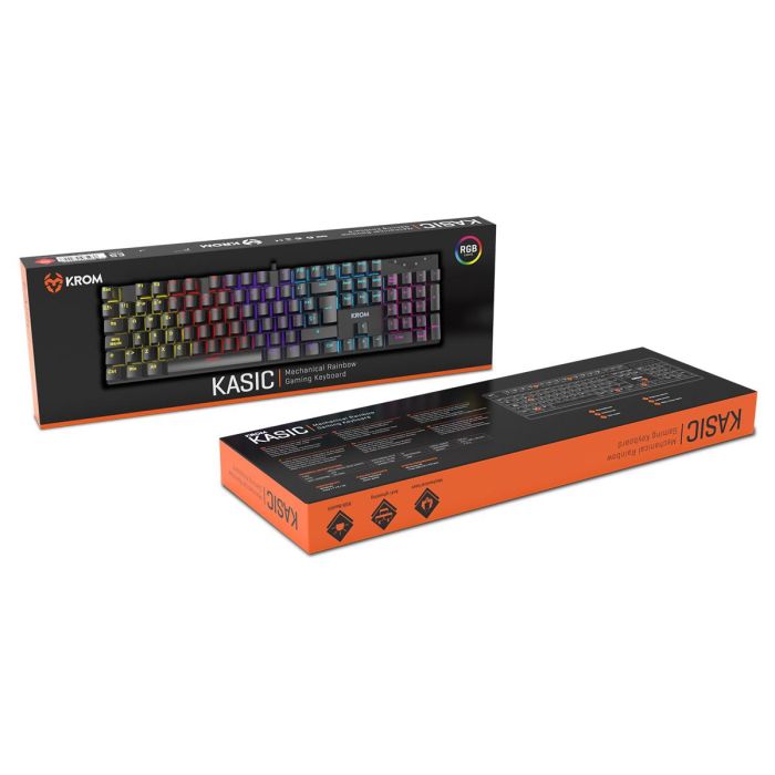 Krom NXKROMKASIC Teclado Gaming Mecánico Kasic Switches Red RGB Rainbow Anti-Ghosting Modo Juego 2