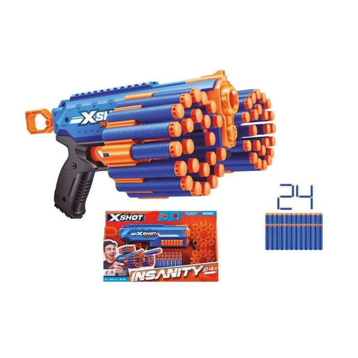 Pistola x-shot insanity- manic 24 dardos 30x15x4cm 5 Pistola x-shot insanity- manic 24 dardos 30x15x4cm 5