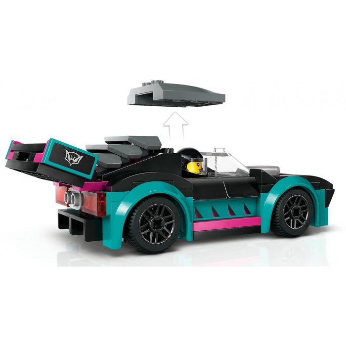 LEGO City Coche de Carreras y Camión de Transporte 60406 - Set de Construcción con 2 Minifiguras 4 LEGO City Coche de Carreras y Camión de Transporte 60406 - Set de Construcción con 2 Minifiguras 4