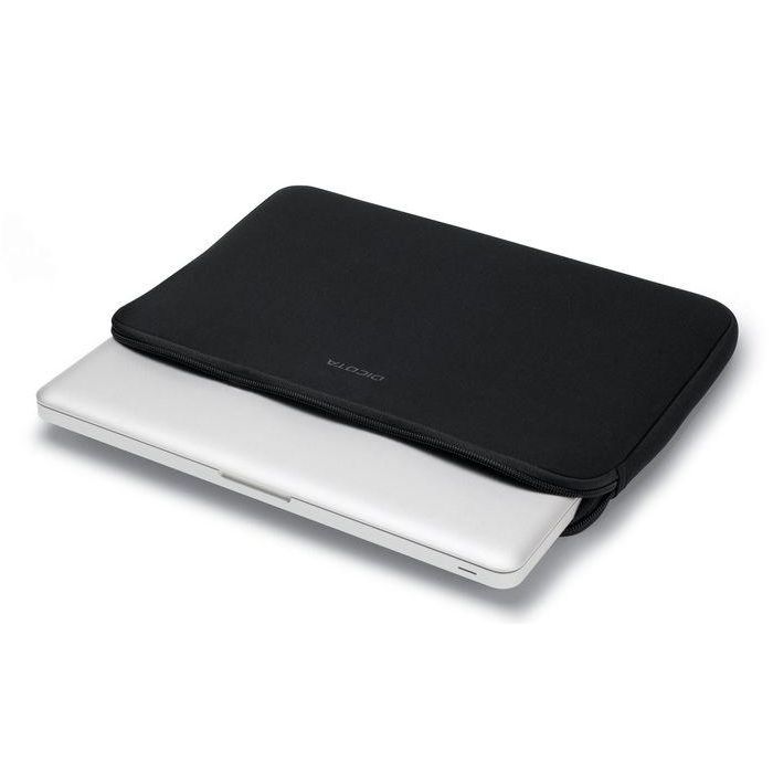 Dicota Funda Portátil PERFECT de Neopreno Elástico 15-15.6" Negro. Ajuste Segunda Piel, Anti-Arañazos y Golpes 2