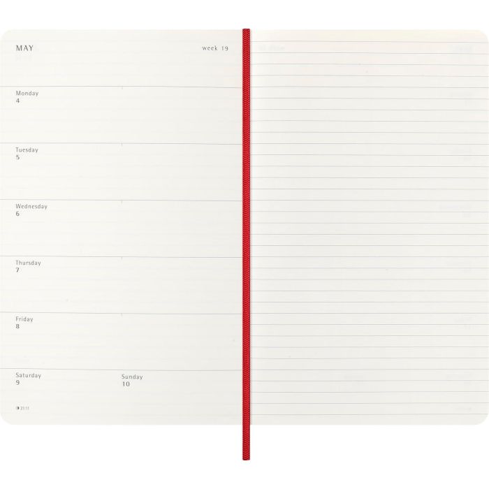 Agenda 2026 Tapa Blanda 12 Meses Semanal L (13 X 21 Cm) Rojo Moleskine Dsf212Wn3Y26 3