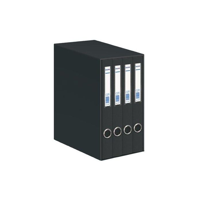 Modulo Carpeta Anillas Dohe Carton Forrado 4 Uds. A4 2 An.Mixtas 25Mm Negro (Set de 2)