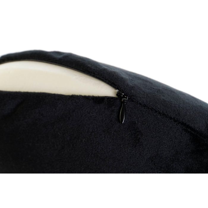 DKD Home Decor Cojin Viaje Básicos Negro Gris Claro Poliéster 10 x 32 x 30 cm (4 Unidades) 6