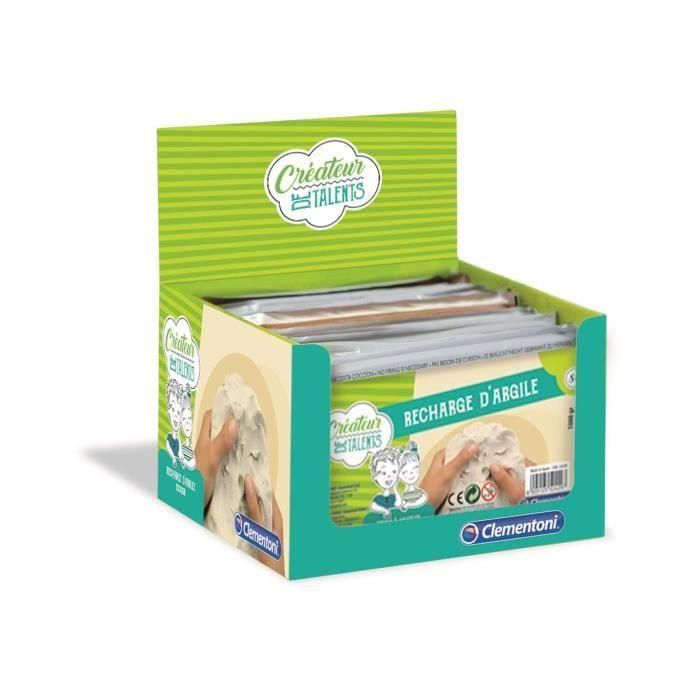 CLEMENTONI Creador de talentos - Recarga de arcilla 1Kg - Pasatiempos creativos 1 CLEMENTONI Creador de talentos - Recarga de arcilla 1Kg - Pasatiempos creativos 1