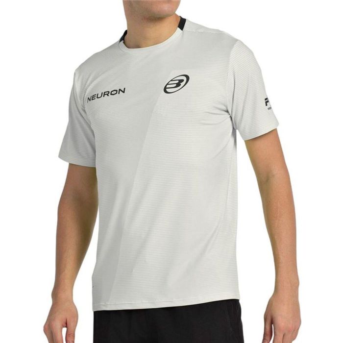 Camiseta de Manga Corta Hombre Bullpadel Chingotto 25I 026 Gris claro Pádel 45-46 1